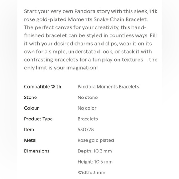 Pandora 14k Rose Gold-plated Moments Snake Bracelet w/ NEW Harry Potter Charm - Picture 13 of 14